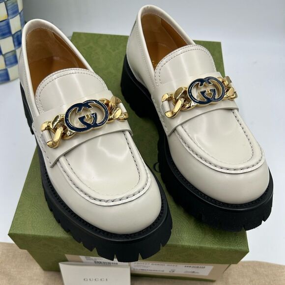 Women’s Gucci interlocking GG patent leather loafers size 40 made in Italy - Picture 1 of 15
